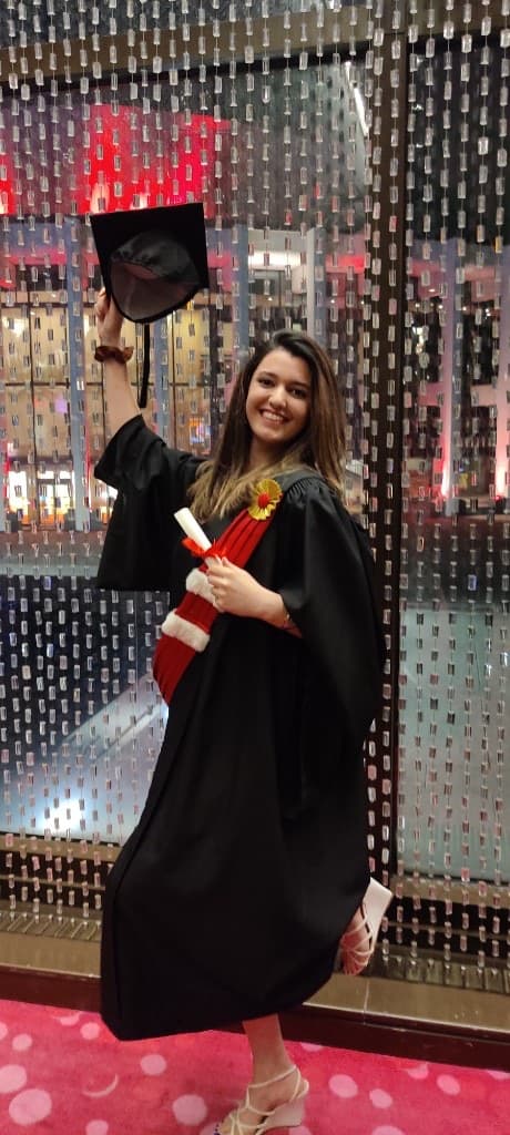 Paria at her master's graduation